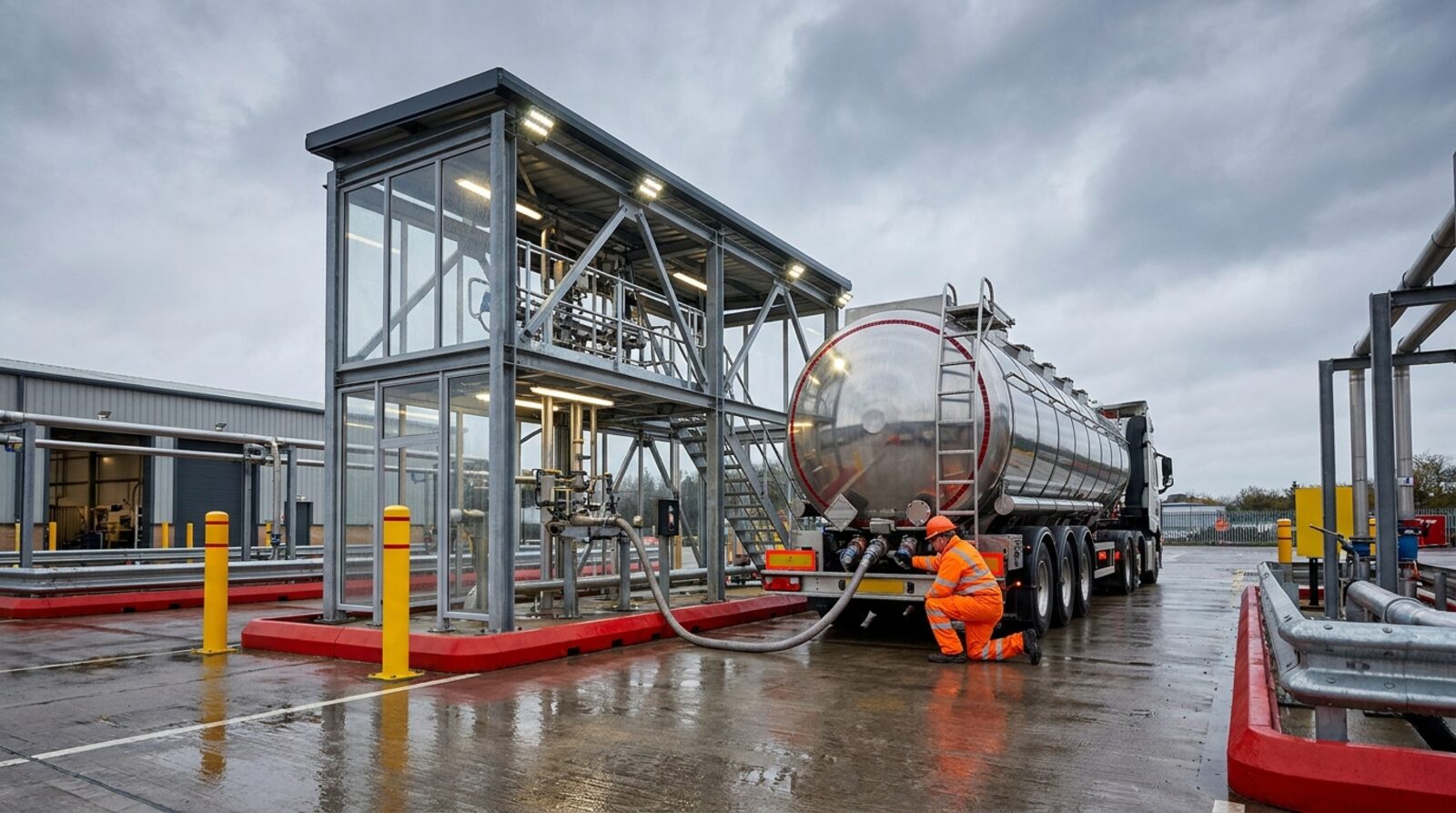 Bulk tanker loading at the Northbridge distribution depot