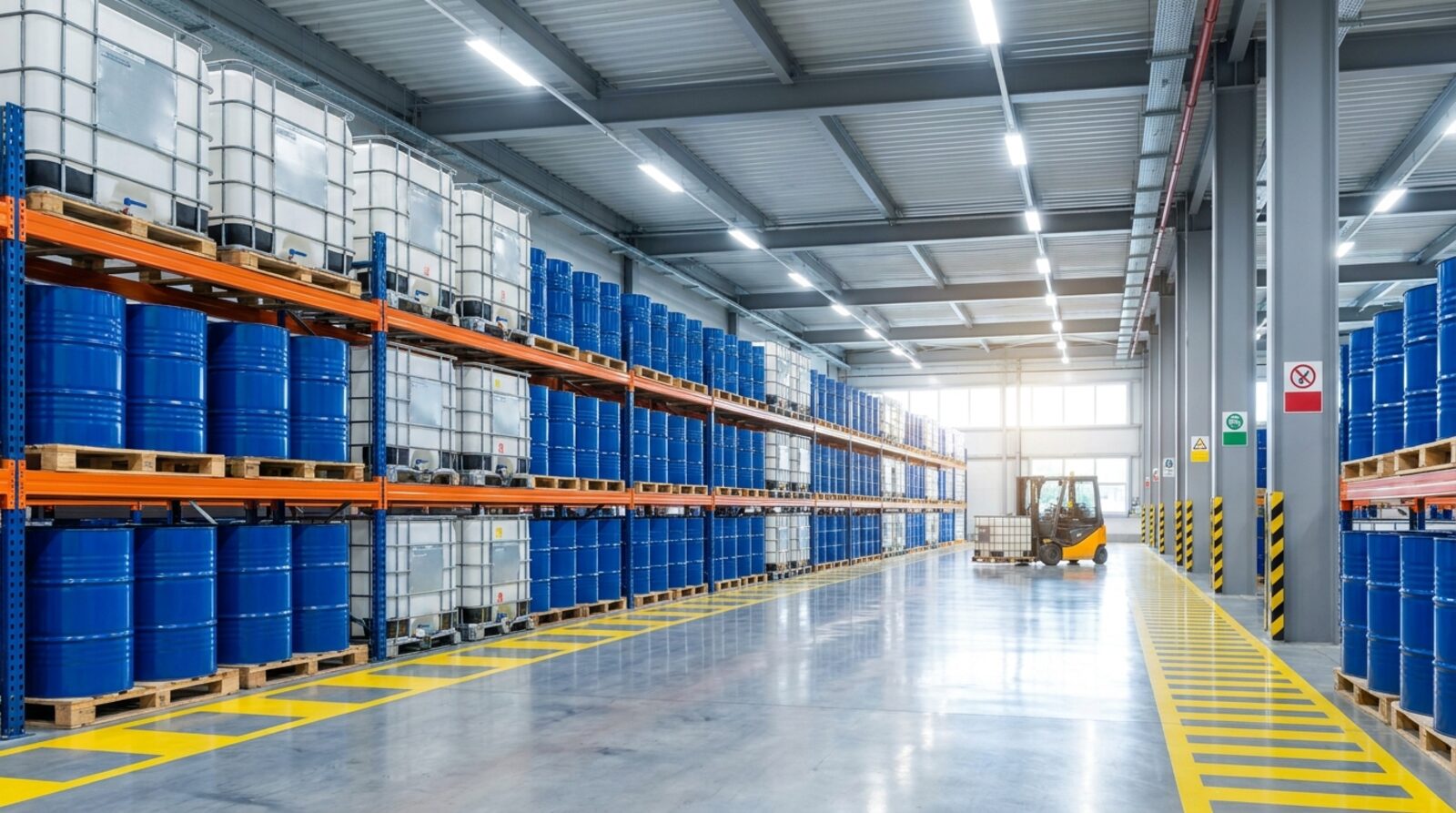 Drum and IBC storage at the Northbridge Manchester warehouse